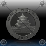 1oz KITAJSKA "Panda" 2018 (Black Rhodium + Gold)